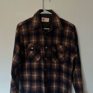 Vintage Sears Kings Road Plaid Flannel